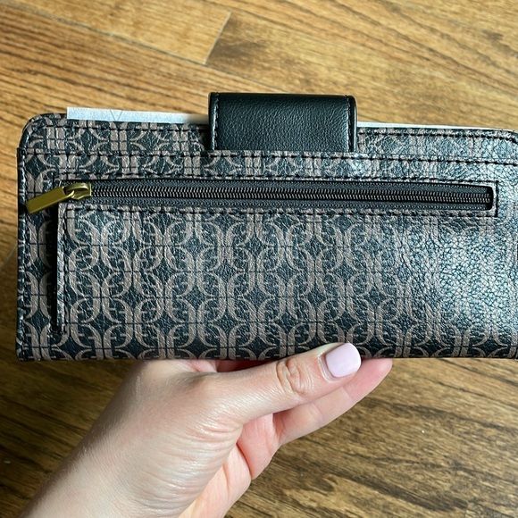 Fossil Madison Clutch brown/black wallet cardholder NWT - Picture 4 of 4